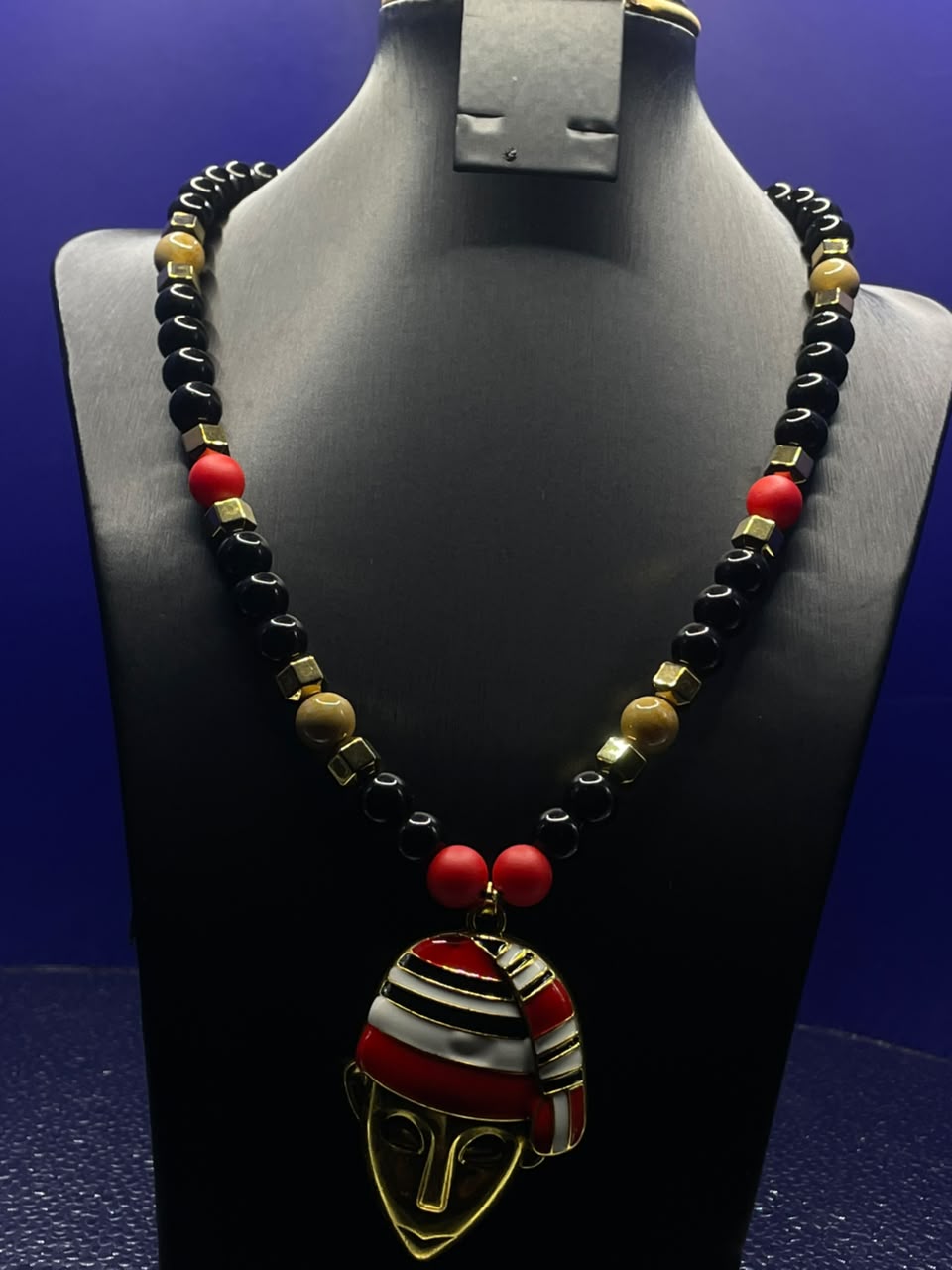 Ancestral Mask Bead Necklace