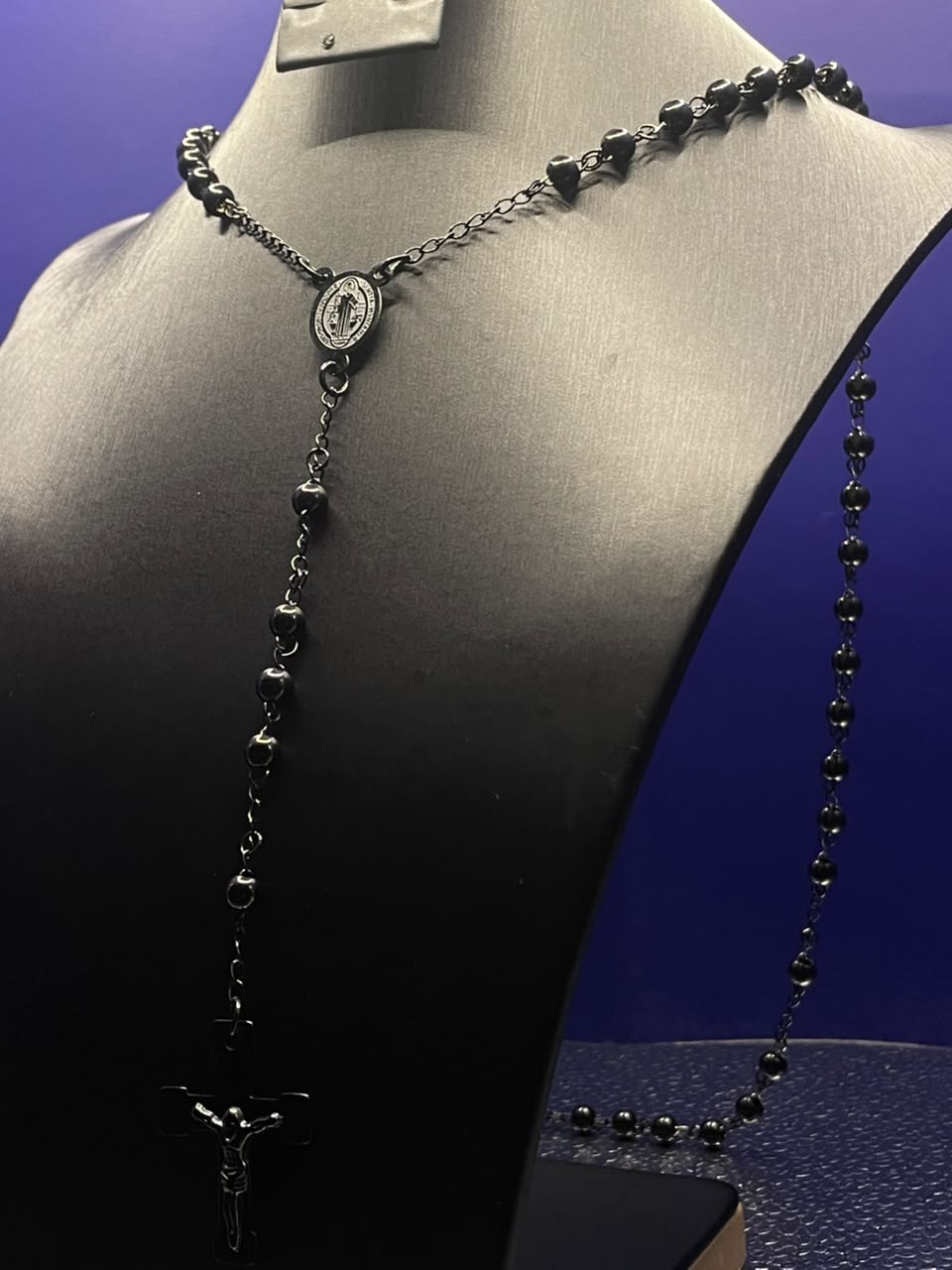 The Midnight Rosary Necklace