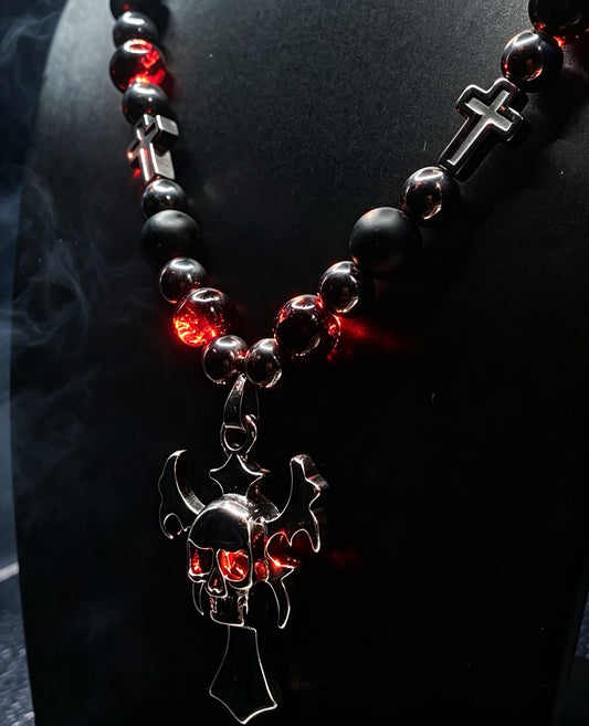 Blood Rite Skull Bead Necklace