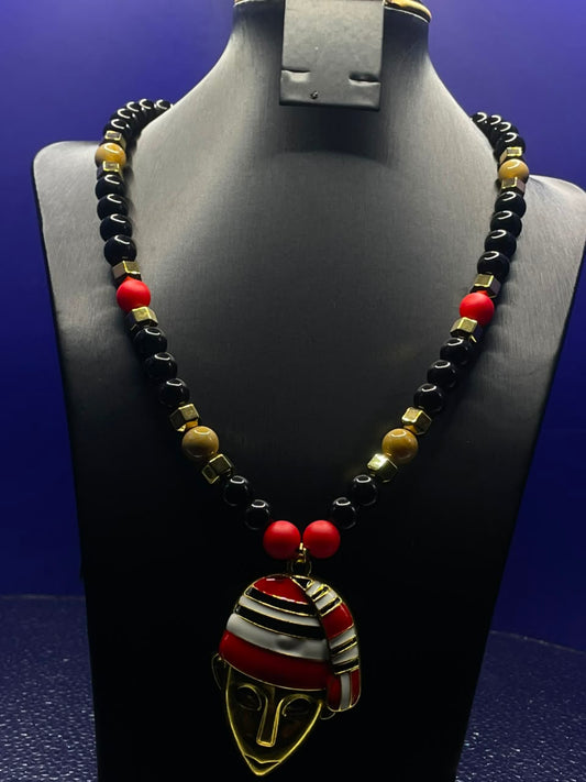 Ancestral Mask Bead Necklace